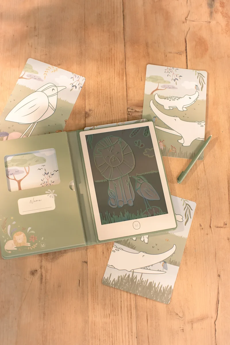 Tablet de dibujo Verde Safari Friends · Little Dutch