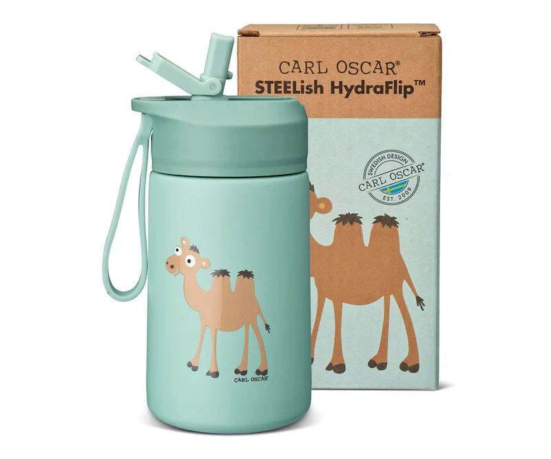 Botella de Acero Steel Hydraflip 0.4L Green Camel · Carl Oscar