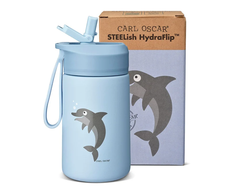 Botella de Acero Steel Hydraflip 0.4L Blue Dolphin · Carl Oscar