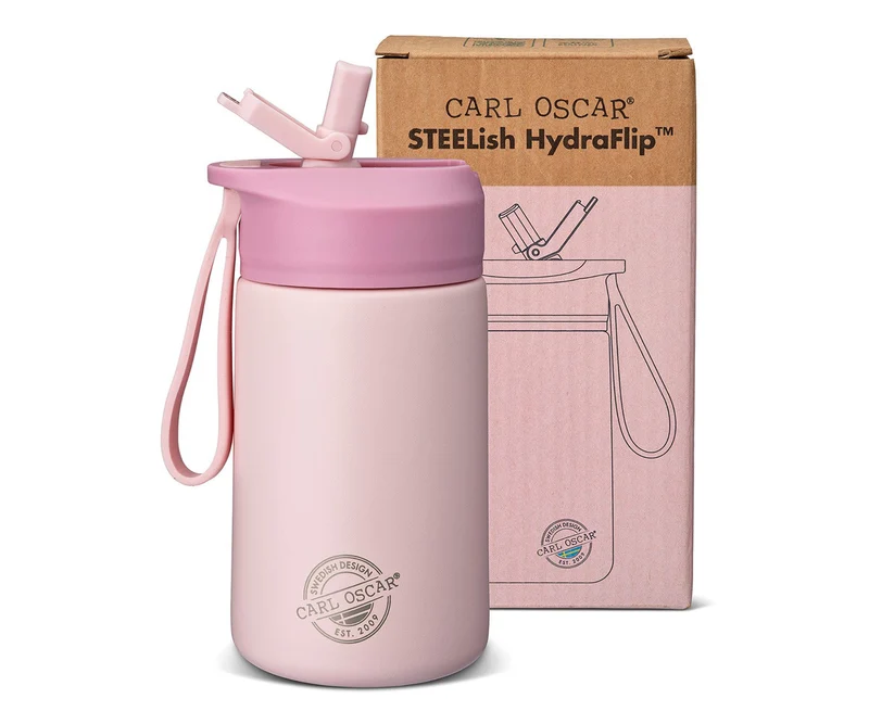 Botella de Acero Steel Hydraflip 0.4L Pink · Carl Oscar