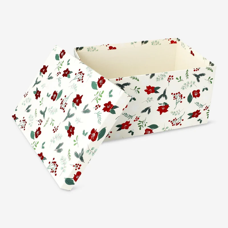 Gift box with Christmas flowers - Large