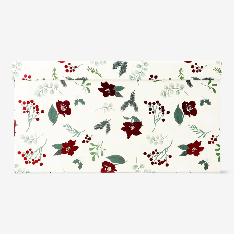 Gift box with Christmas flowers - Large
