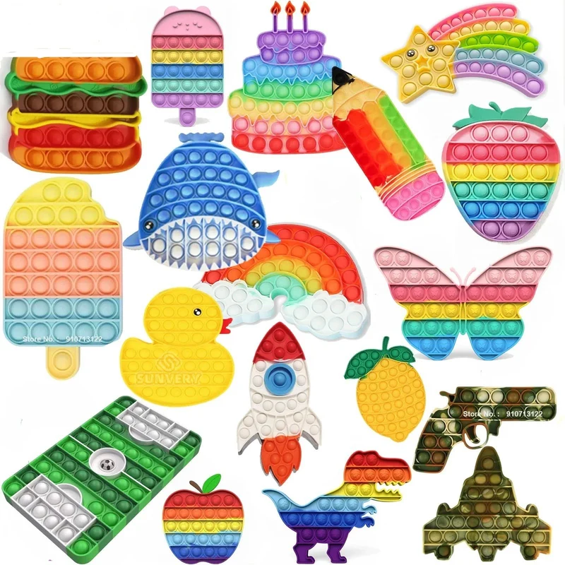 Kawaii Animal Fidget Toys for Kids - Stress Relief Bubble Toy