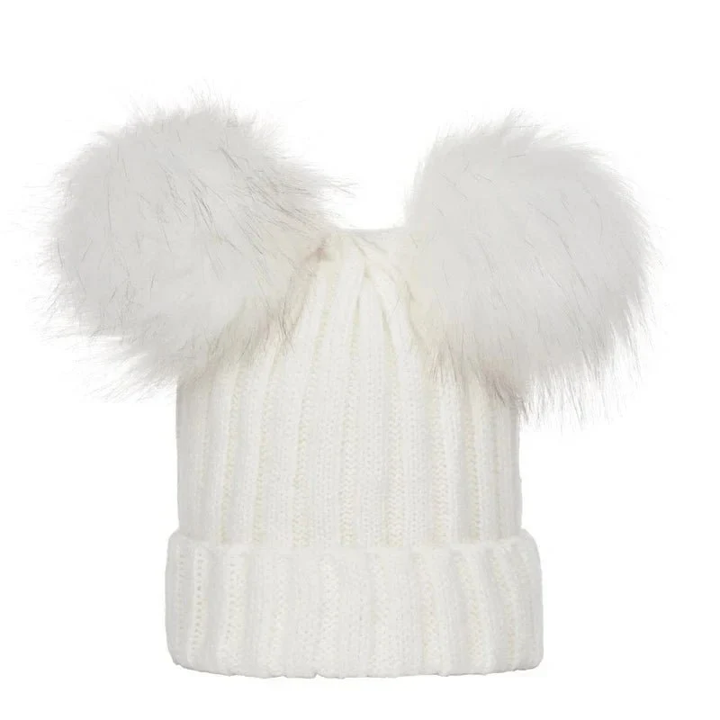 Bobble Hat with Pom Pom - Infant Bonnet, 0-3Y, Unisex