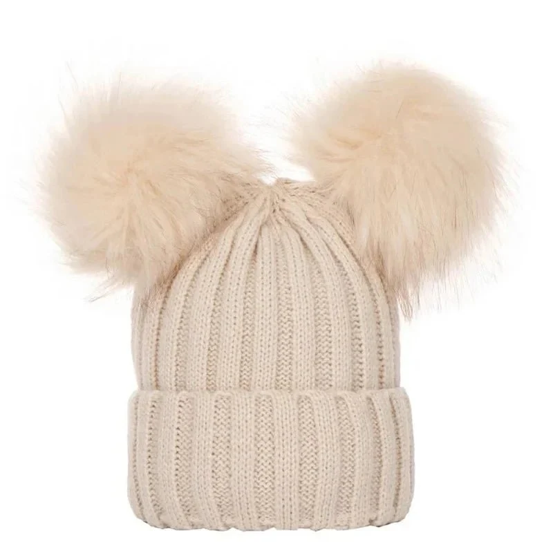 Bobble Hat with Pom Pom - Infant Bonnet, 0-3Y, Unisex