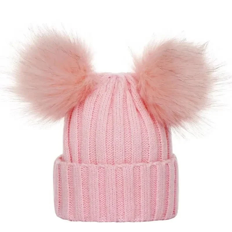 Bobble Hat with Pom Pom - Infant Bonnet, 0-3Y, Unisex
