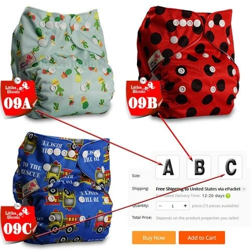 Baby Washable Reusable Cloth Pocket Nappy Diaper