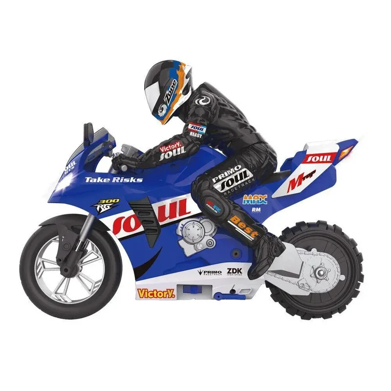 HC-802 Mini 1:6 RC Motorcycle, Self-Balanced Stunt Car for Kids