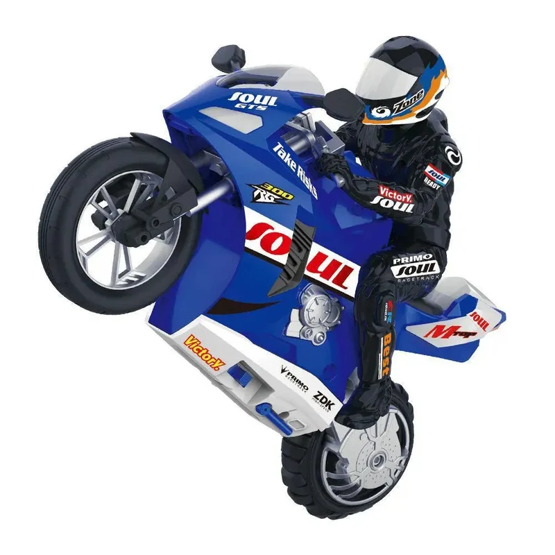 HC-802 Mini 1:6 RC Motorcycle, Self-Balanced Stunt Car for Kids