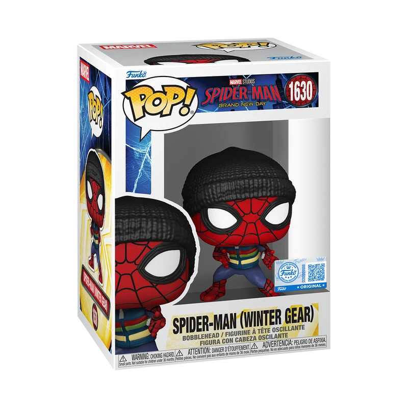 Funko Pop Marvel: Spider-Man Brand New Day - Spider Man Traje de invierno Exclusivo