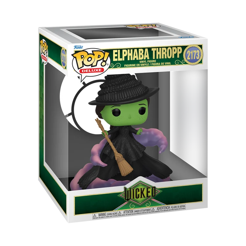 Funko Pop Deluxe: Wicked - Elphaba volando con escoba