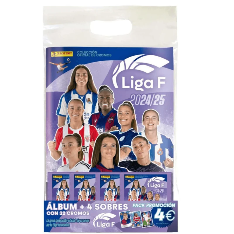 Starter Pack Liga Femenina 24/25 Álbum y 4 Sobres de Cromos