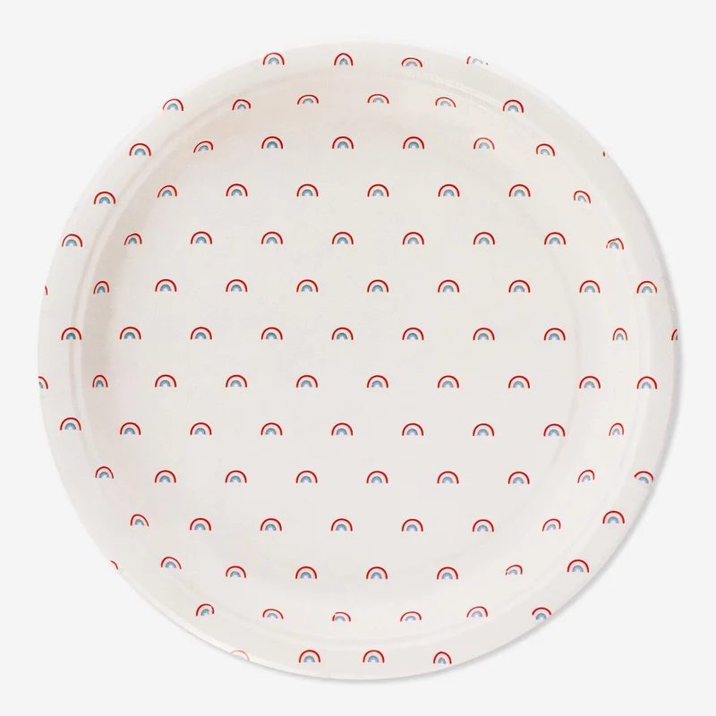 Disposable paper plates. 8 pcs