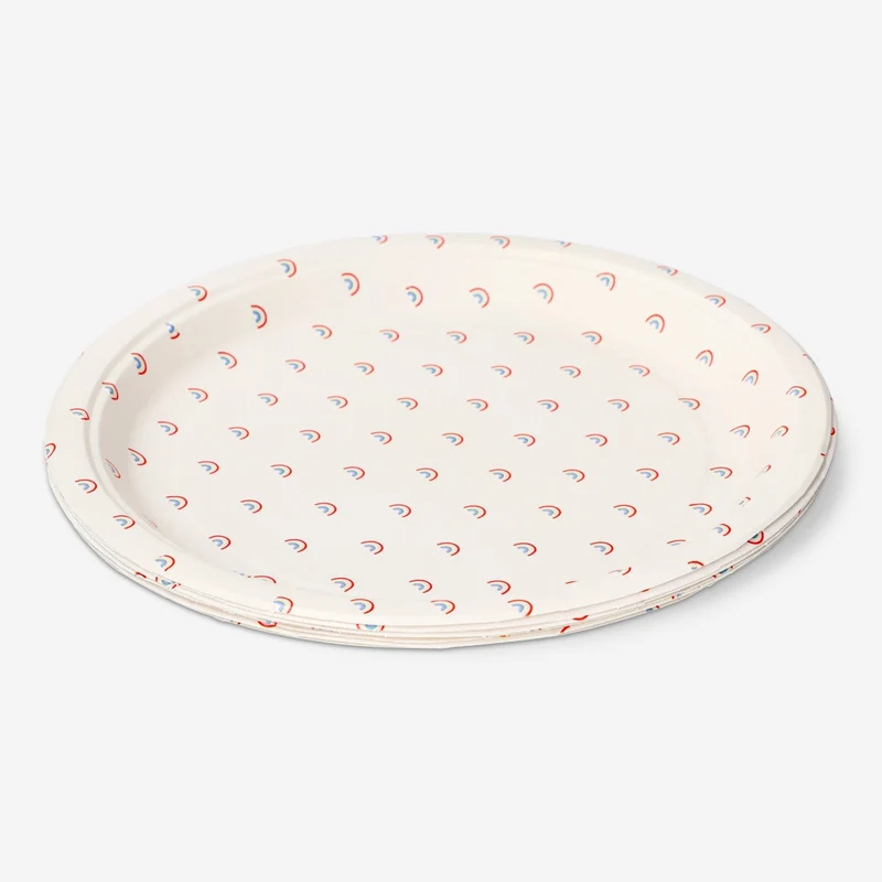 Disposable paper plates. 8 pcs