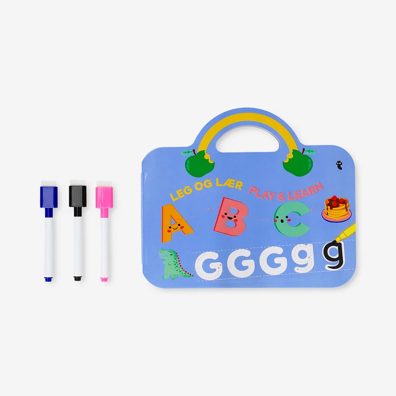 Reusable letter learning book