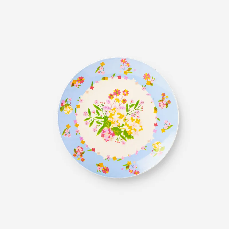 Reusable floral plates - 4 pcs