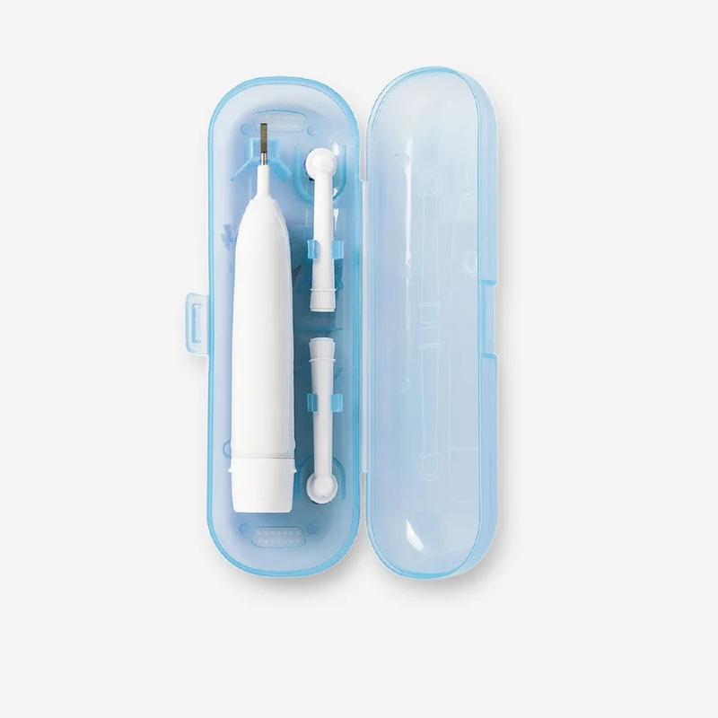 Blue travel case for electric toothbrush