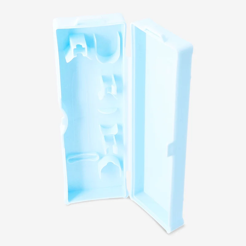 Blue toothbrush case as suitcase