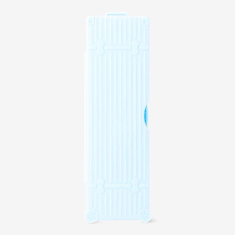 Blue toothbrush case as suitcase