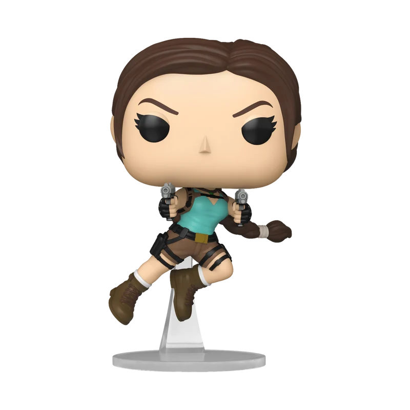 Funko Pop Games: Tomb Raider - Lara saltando con pistolas