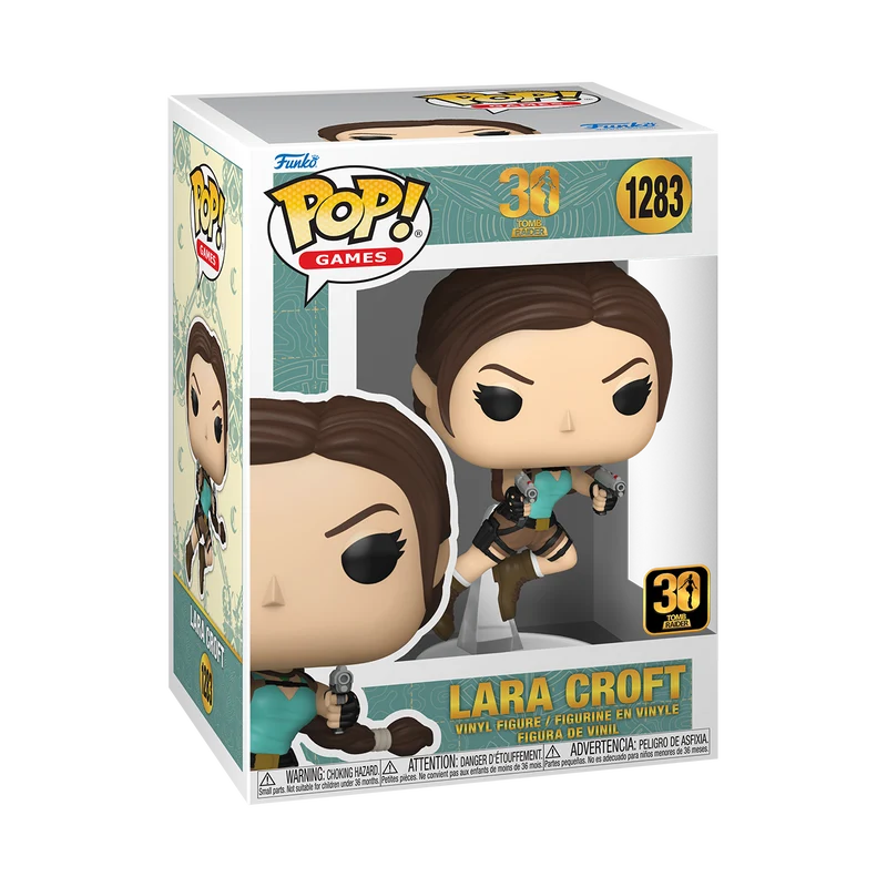 Funko Pop Games: Tomb Raider - Lara saltando con pistolas