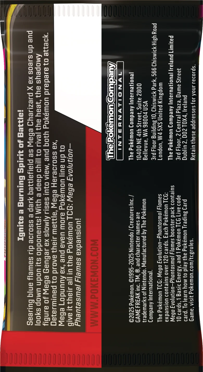 Pokemon TCG: Mega Evoluciones Llamaradas Fantasmales - Booster En Español