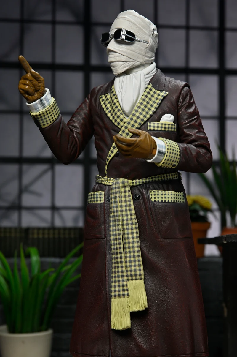 NECA Figura de Accion Ultimate: Universal Monsters - El Hombre Invisible Kemp House 7 Pulgadas