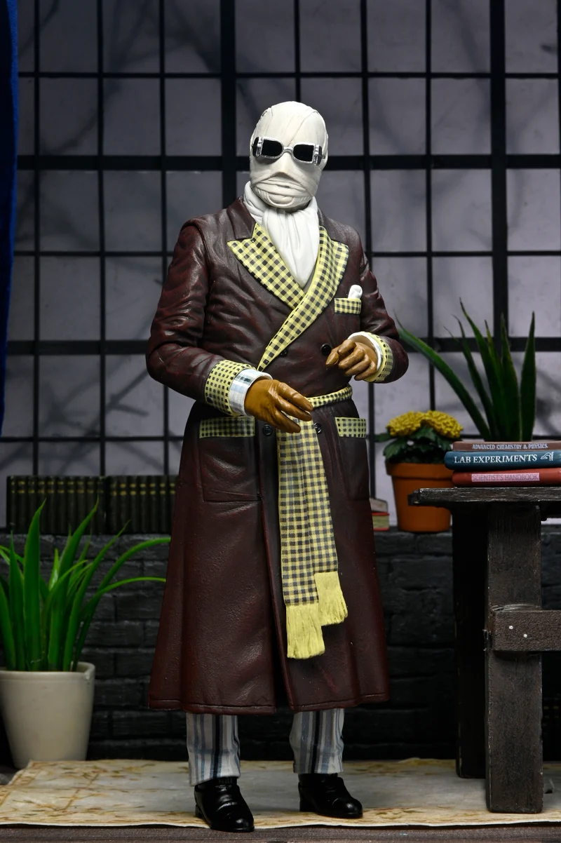 NECA Figura de Accion Ultimate: Universal Monsters - El Hombre Invisible Kemp House 7 Pulgadas