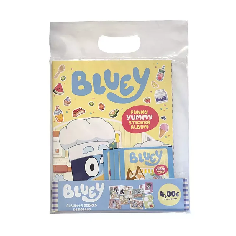 Bluey 3 Starter Pack Álbum + 4 Sobres Panini