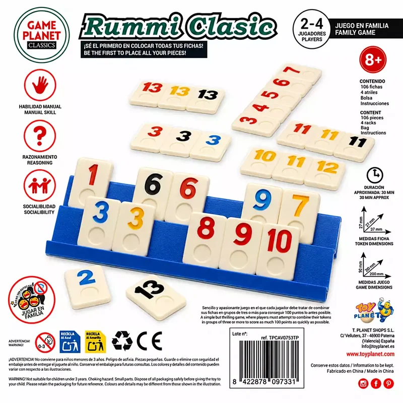 Rummi Classic en Caja de Metal Game Planet
