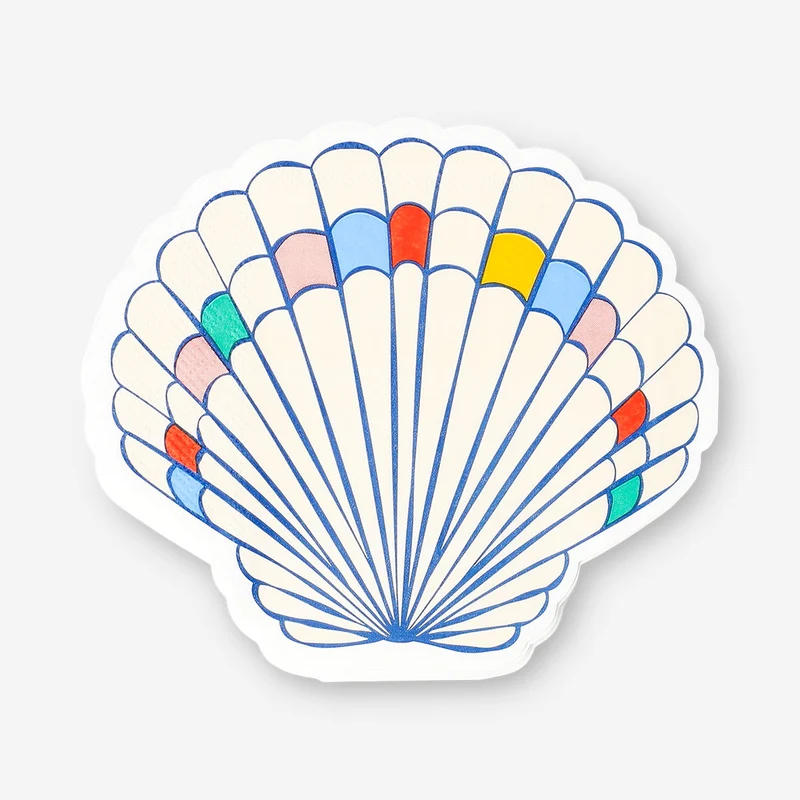 Seashell napkins - 16 pcs