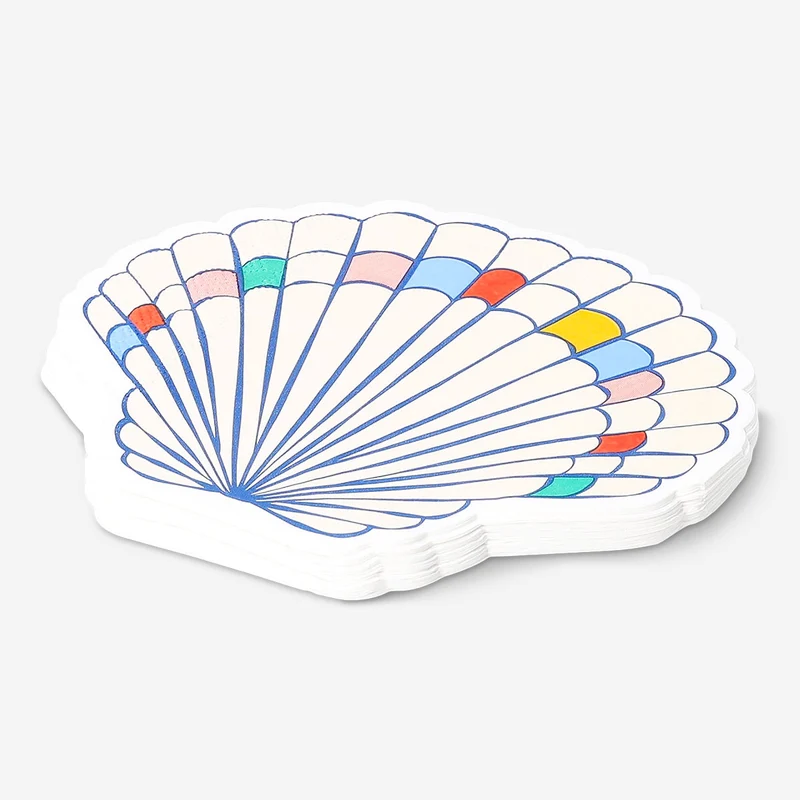 Seashell napkins - 16 pcs