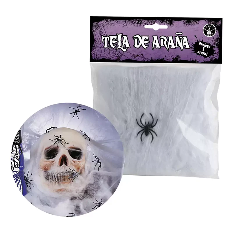 Mini Telaraña Blanca 20 g con Araña Rubie´s