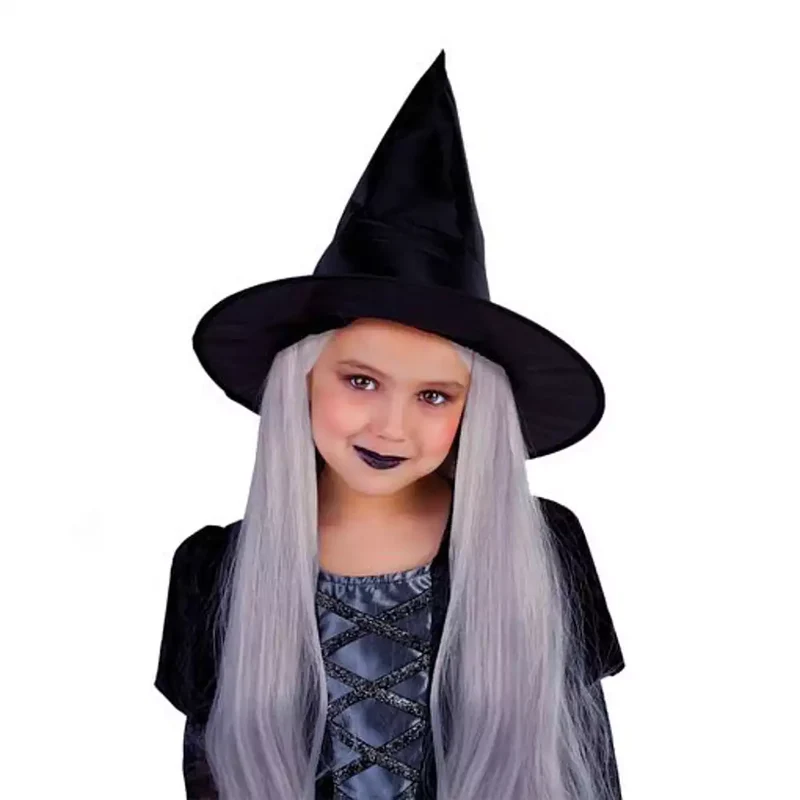 Sombrero de Brujita con Pelo Infantil Rubie´s