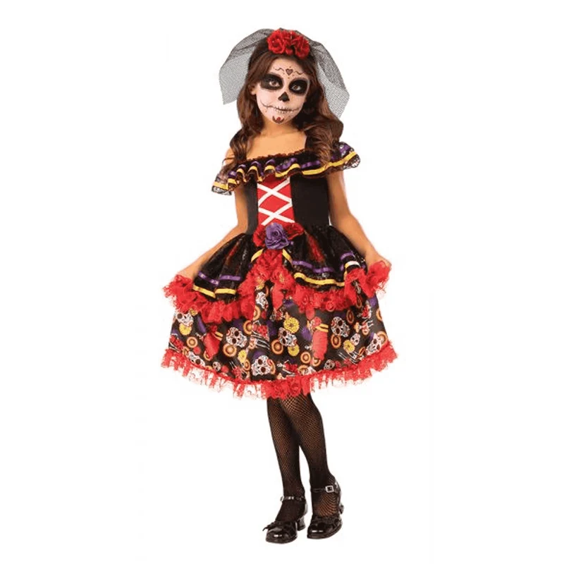 Disfraz Catrinita de Luxe Talla 5-7 Años Rubie´s