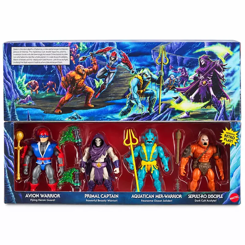 Pack 4 Masters of the Universe Origins Battle for Subternia Limited
