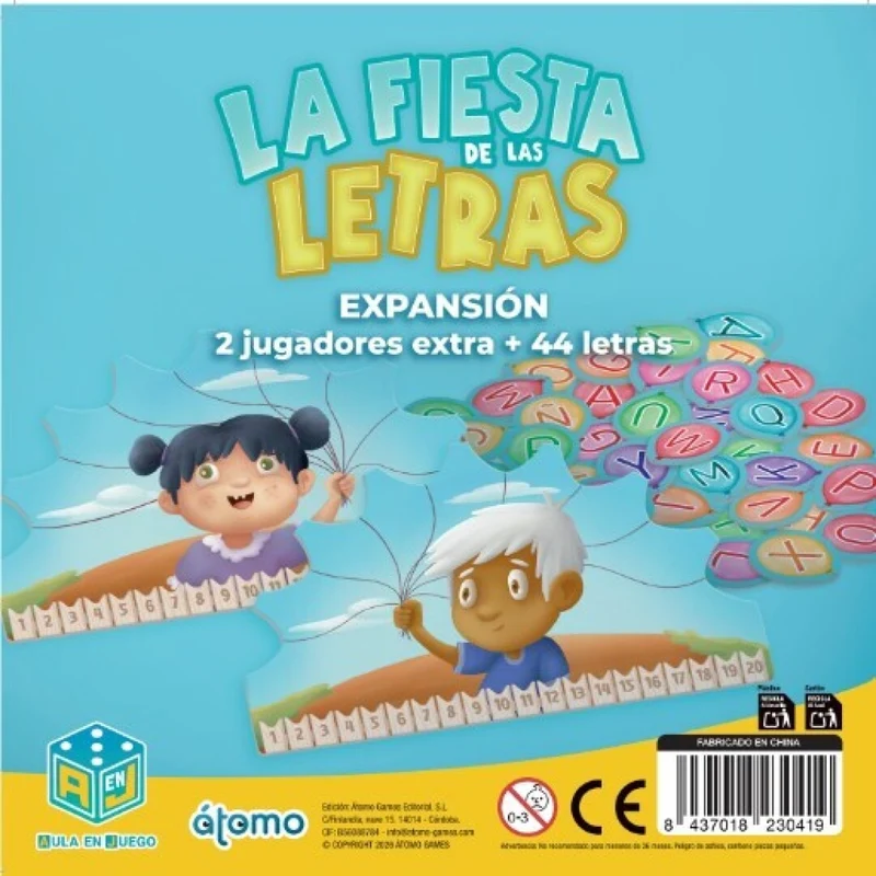 Expansión La Fiesta de las Letras - Juego de mesa - Atomo - 1-4 jugadores - 5+ años - 15 min