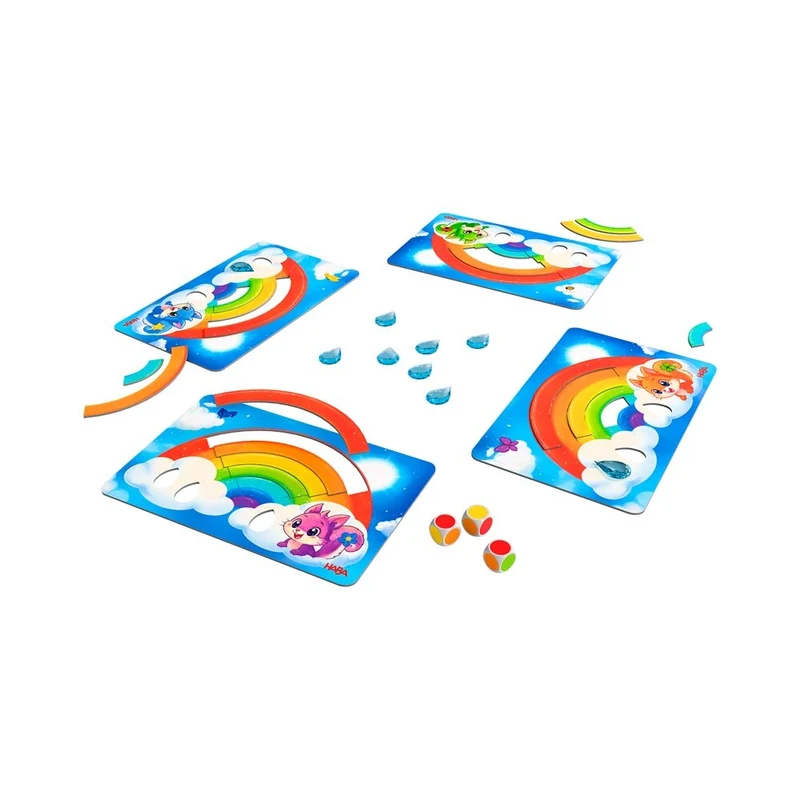 Happy Rainbow - Juego de mesa - Haba - 2-4 jugadores - 3+ años - 10 min
