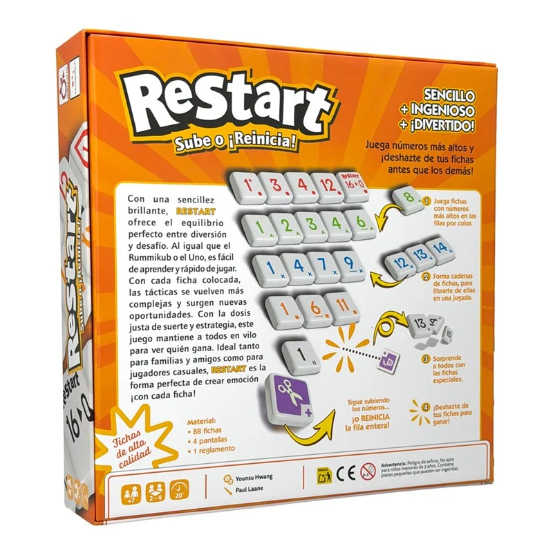 RESTART - Juego de mesa - Mercurio - 2-4 jugadores - 7+ años - 20 min