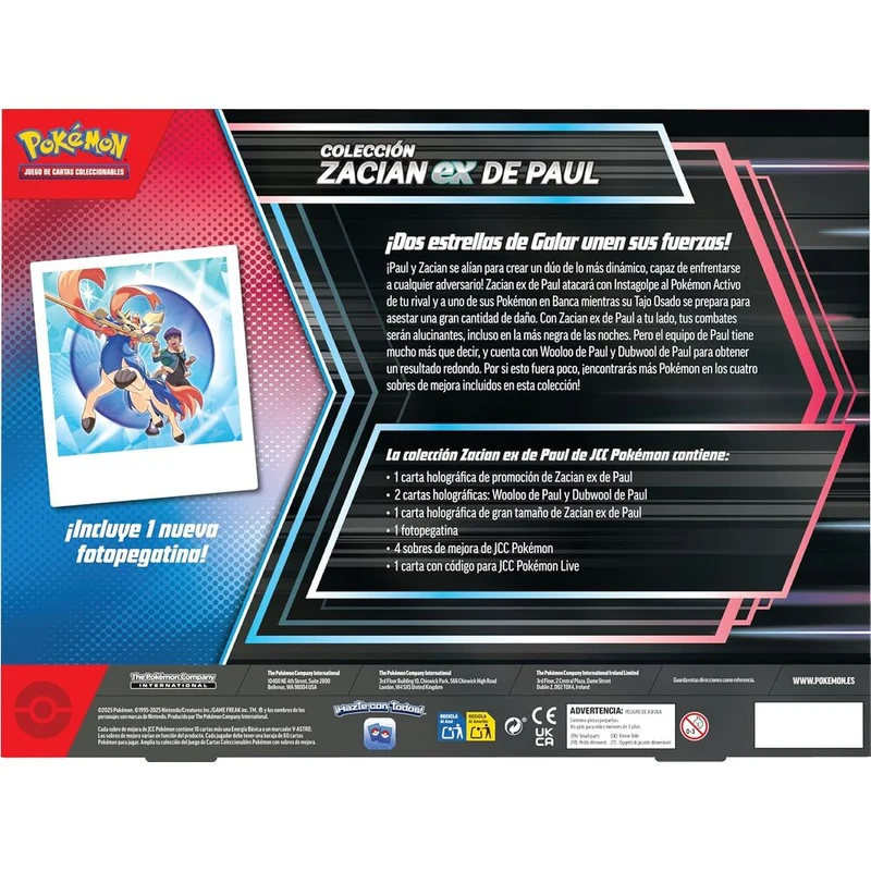Blister Cartas Zacian Ex de Paul - Pokémon TCG (ES)
