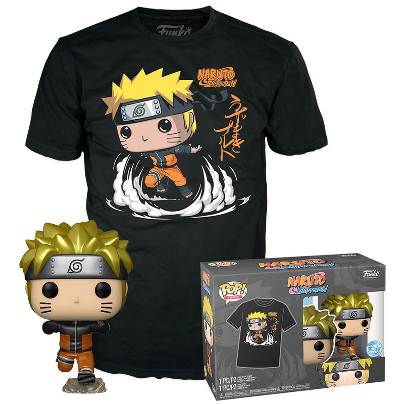 Set Funko Pop y Camiseta Naruto Shippuden