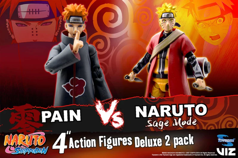 Set 2 Figuras Naruto vs Pain - Naruto Shippuden 10cm