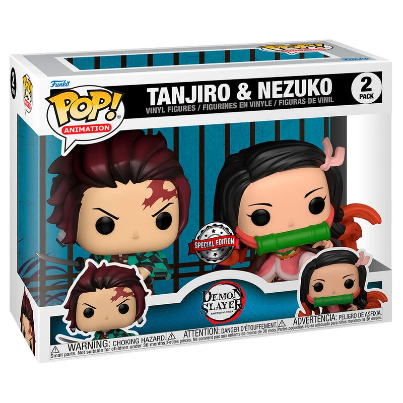 Blister 2 Funko Pop Tanjiro Nezuko - Demon Slayer 9cm