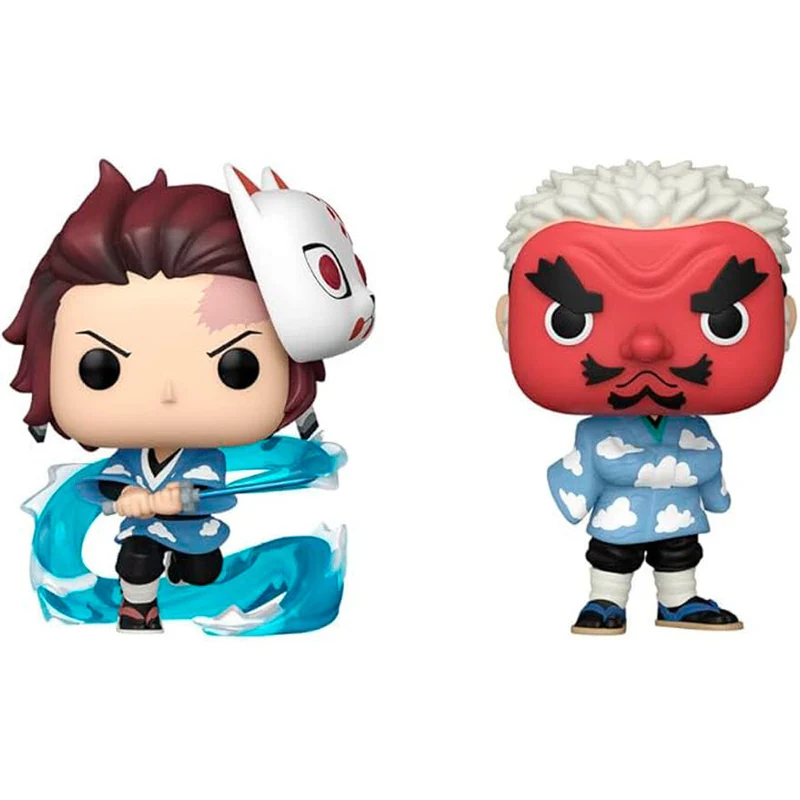 Blister 2 Funko Pop Tanjiro Kamado Sakonji Urokodaki - Demon Slayer 9cm