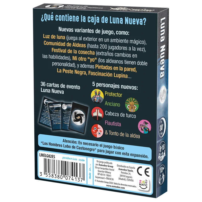Juego de Mesa Los Hombres Lobo de Castronegro: Luna Nueva