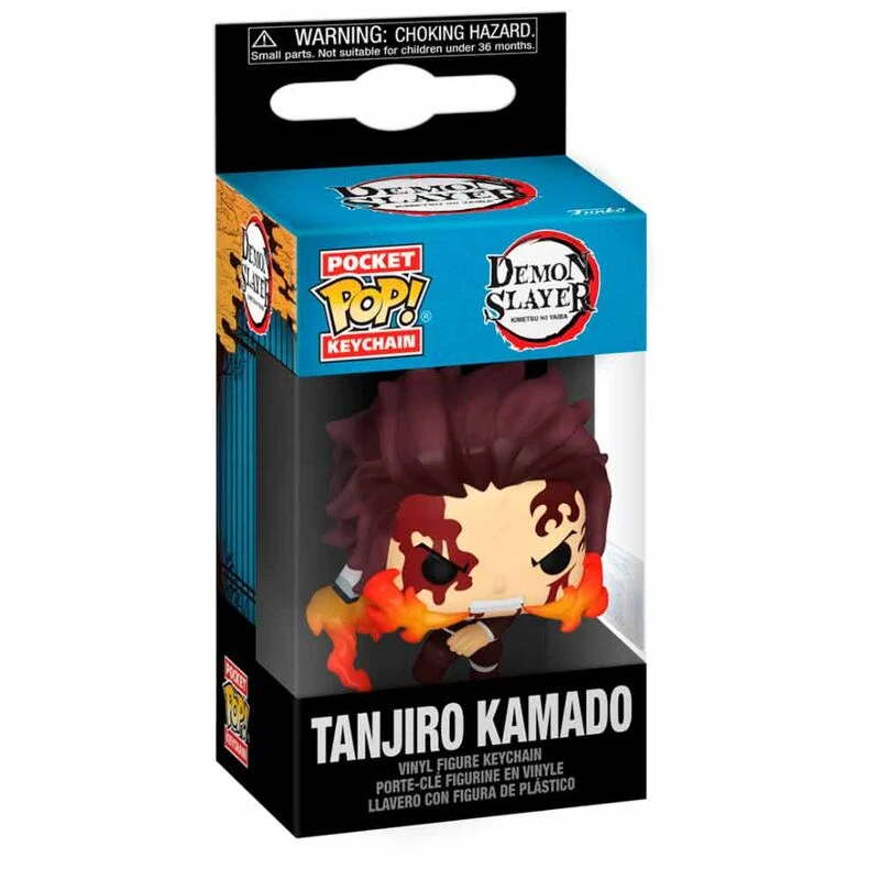Llavero Pocket Pop Tanjiro Kamado Fire - Demon Slayer
