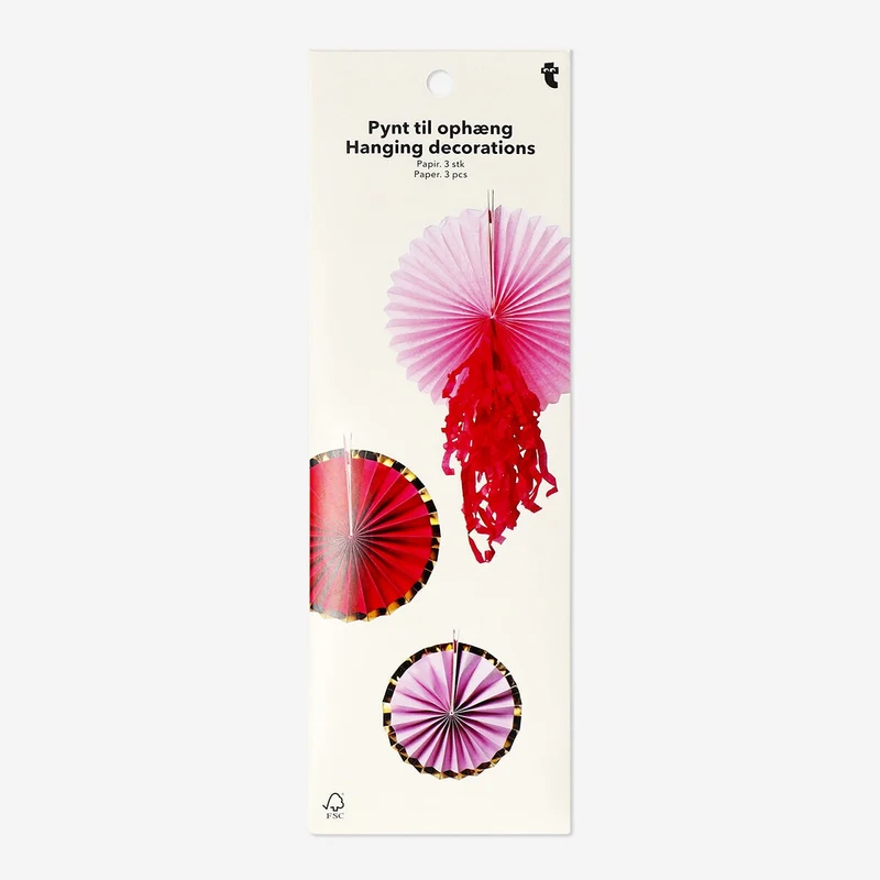 Hanging paper rosettes - 3 pcs