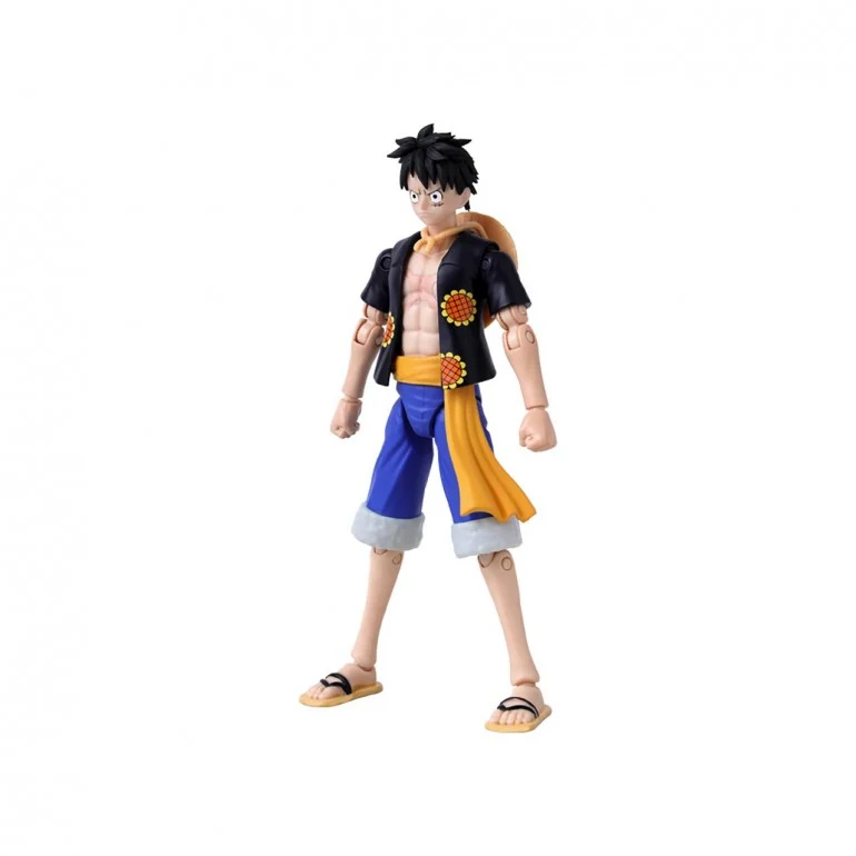 Figura Articulada Monkey D. Luffy Dressrosa - One Piece Anime Heroes