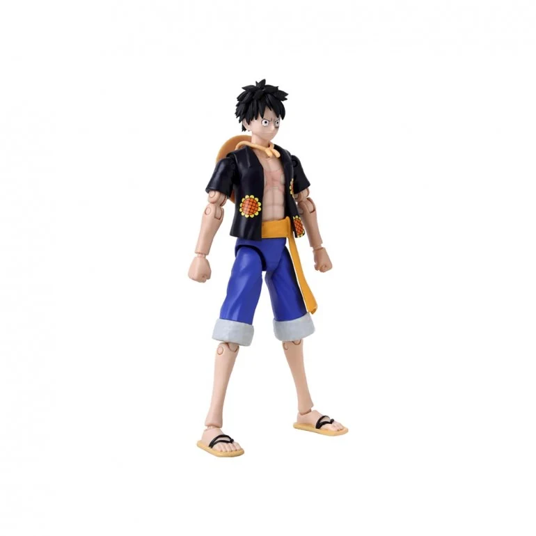 Figura Articulada Monkey D. Luffy Dressrosa - One Piece Anime Heroes