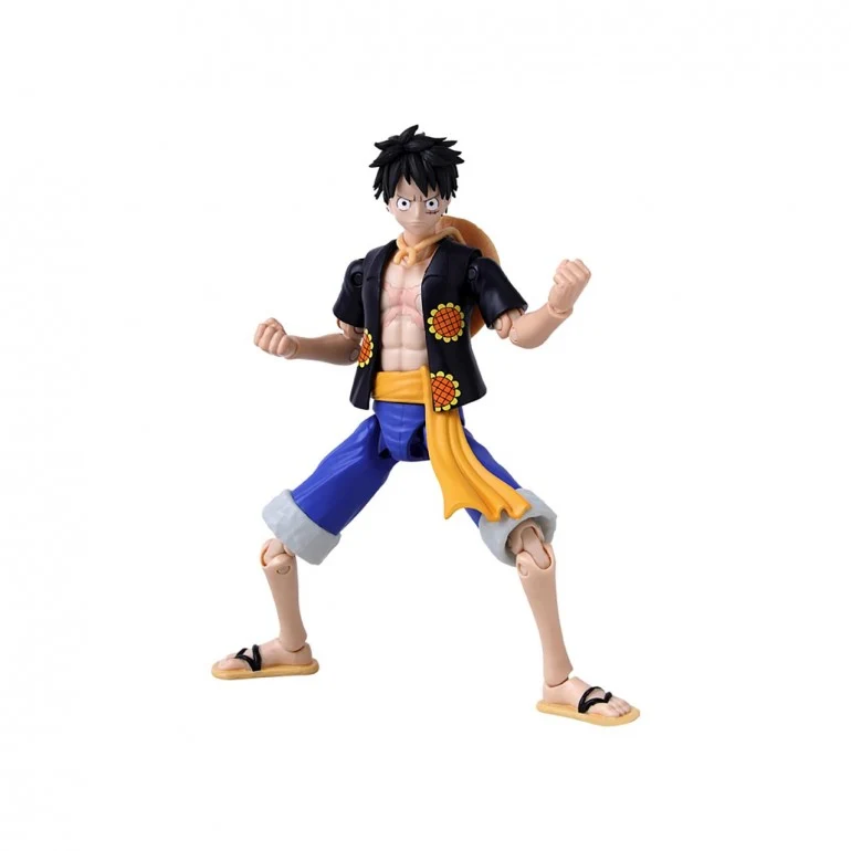 Figura Articulada Monkey D. Luffy Dressrosa - One Piece Anime Heroes